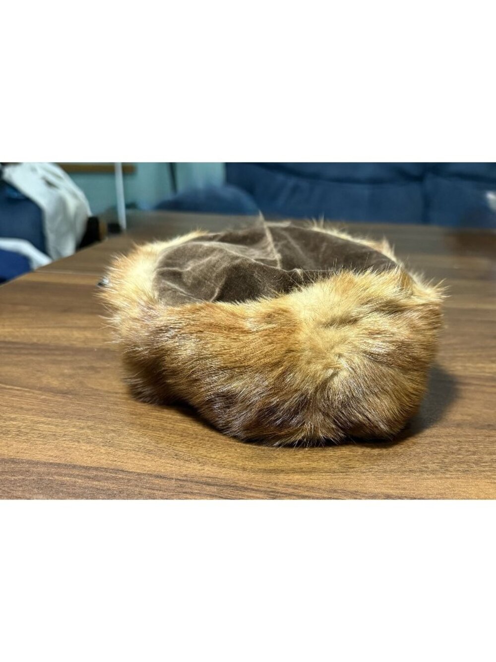 Small Brown Vintage Fur Pillbox Hat